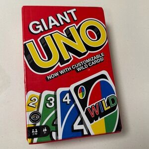 Giant UNO Card Game Mattel‎ Family Fun Customizable Wild Cards New in box